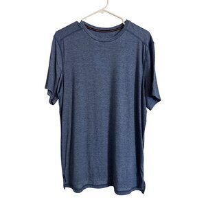 Champion Men's Blue Heather Short Sleeve Tee Stretchy NWOT Polyeter Blend Shirt